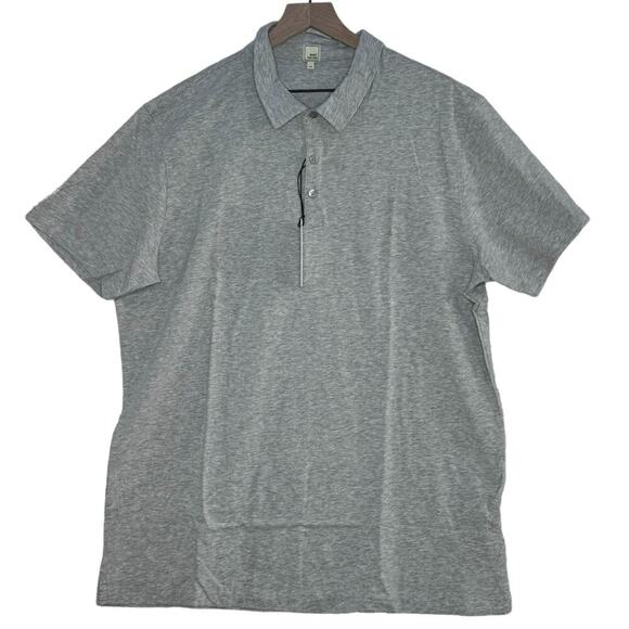 Swet Tailor Size XXL SWET Polo Shirt In Heather Gray Side Slits 3 Button NEW - Picture 2 of 10